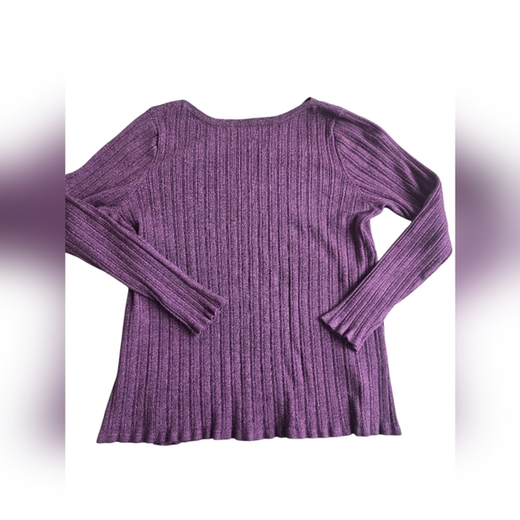 Croft & Barrow Purple Sweater - Picture 2 of 2